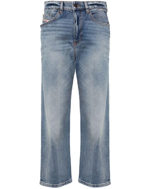 DIESEL Blue 2016 D-air 0pfar Low-rise Cropped Jeans