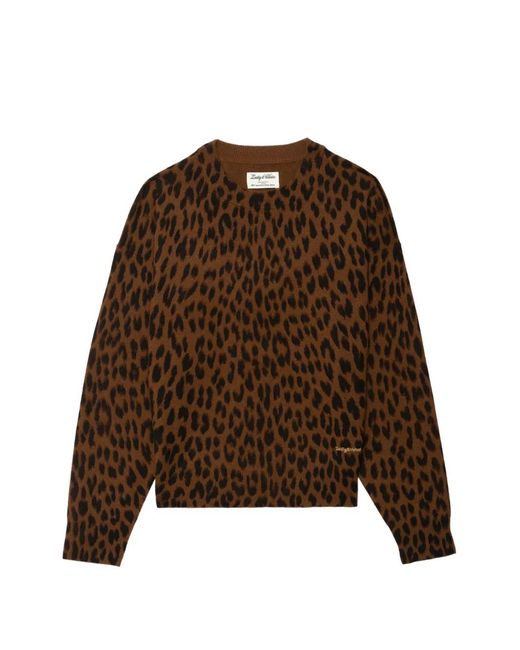 Zadig & Voltaire Brown Soulo Lc Leopard Sweater