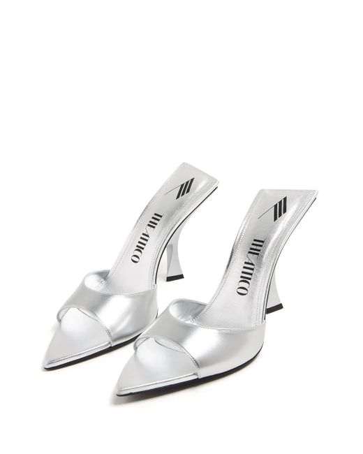 Mules Ester 95Mm Metallizzate di The Attico in White