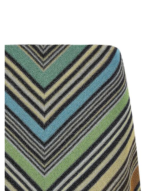 Missoni Gray Geometric Pattern Skirt