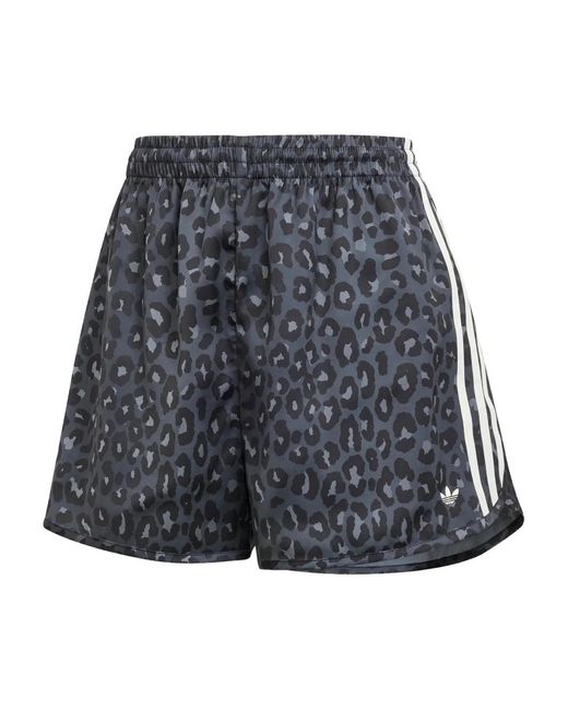 Adidas Gray Leopard-Print Shorts