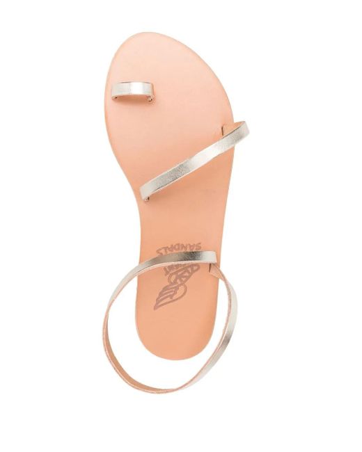Ancient Greek Sandals Natural Apli Eleftheria Metallic-Effect Sandals