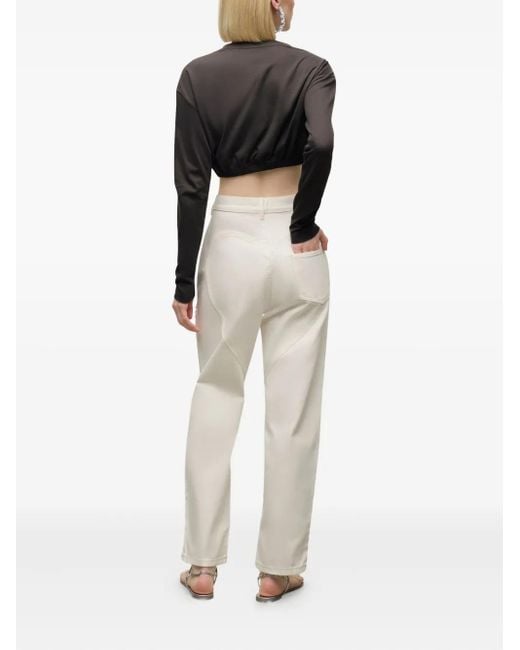 Area Black Crystal-Cluster Long-Sleeve T-Shirt