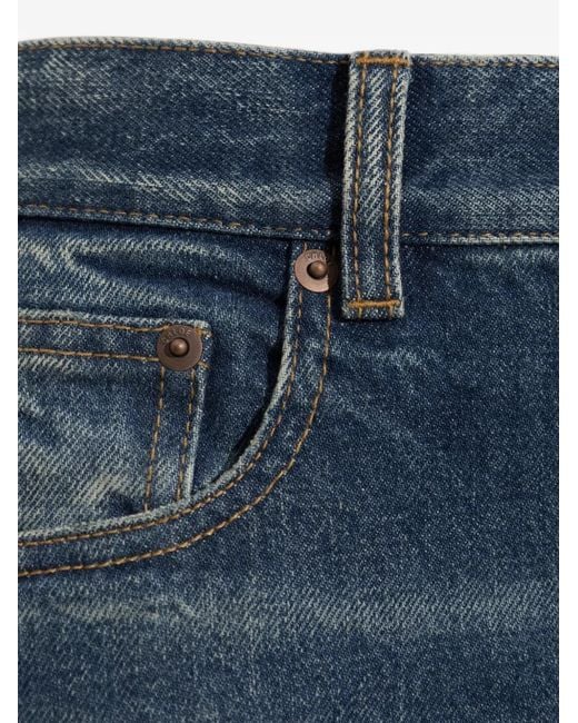Chloé Blue Frayed-Hem Jeans