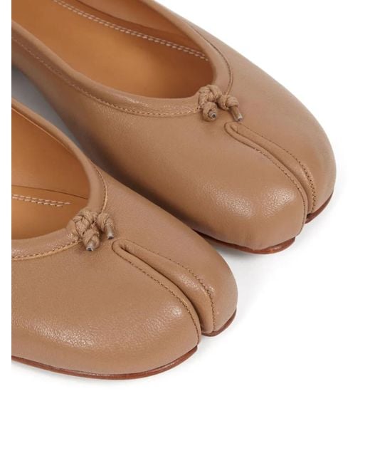 Maison Margiela Brown Tabi Toe Ballet Flats