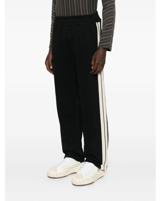 Palm Angels Black Logo Pants for men