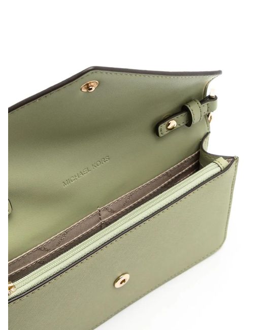 MICHAEL Michael Kors Green Jet Set Leather Crossbody Bag