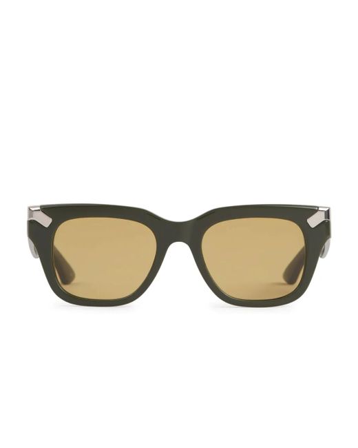 McQueen Natural Punk Rivet Square-Frame Sunglasses