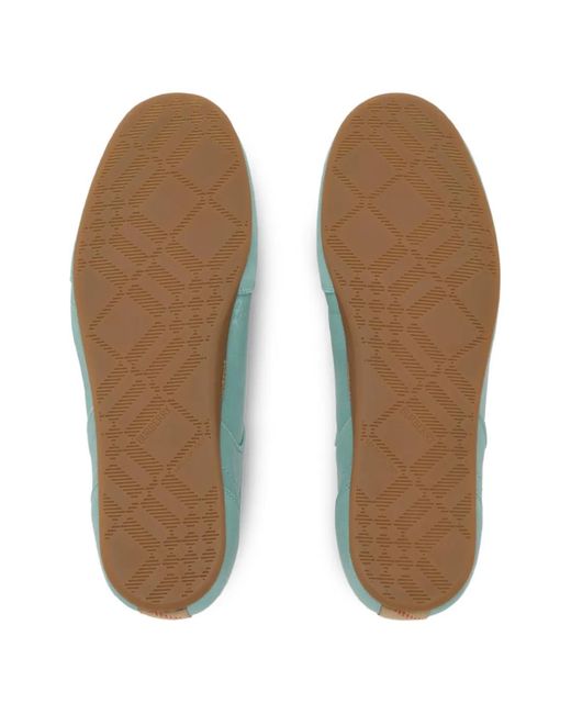 Burberry Green Baskets Knight Runner En Cuir