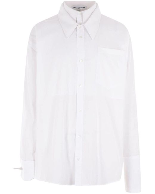 JORDANLUCA White Doble-collar Layered Shirt for men