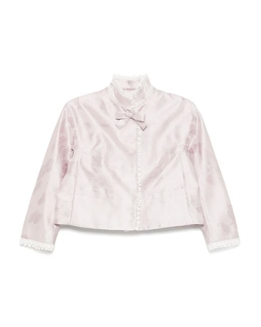 Shiatzy Chen White Jacquard Jacket
