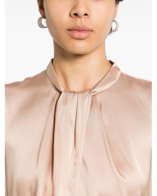 N°21 Pink Cut-out-detail Satin Midi Dress