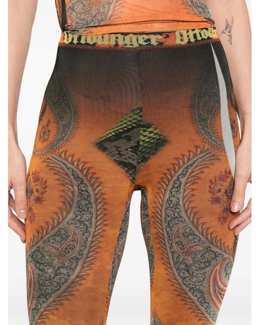 OTTOLINGER White Paisley-Print Trousers