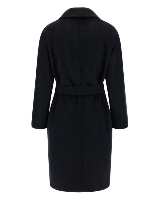 Max Mara Black Patreon Double-Breasted Coat
