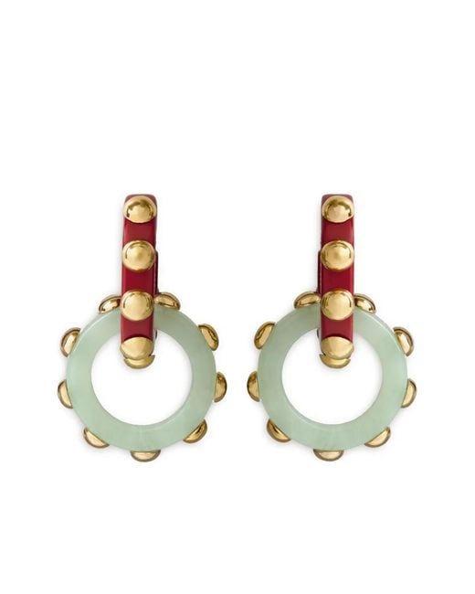 LaDoubleJ Metallic Double Hoop Earrings