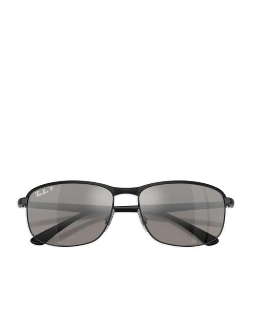 Ray-Ban Gray Rimless Mirrored Sunglasses