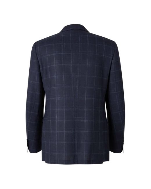 Canali Blue Checked Suit for men