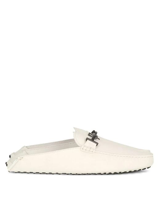 Tod's White Round-Toe Mules for men