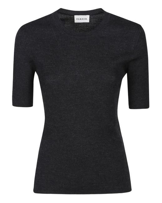 P.A.R.O.S.H. リブ Tシャツ Black