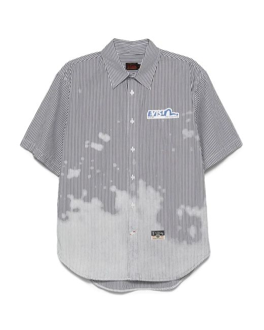 メンズ Evisu ストライプ シャツ Gray