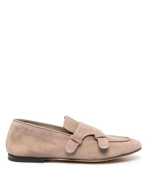 Officine Creative Pink Herbie Suede Loafers