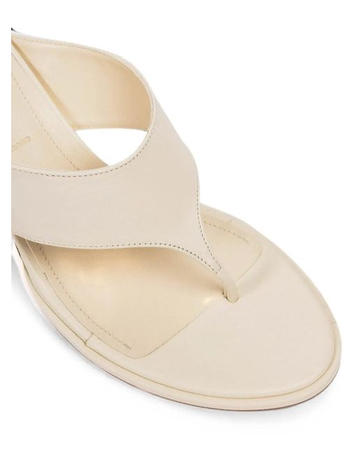 Aeyde White Olenna Leather Sandals