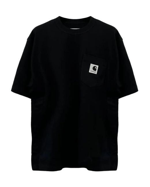 Camiseta con detalle de bolsillo de x Carhartt WIP Sacai de color Black