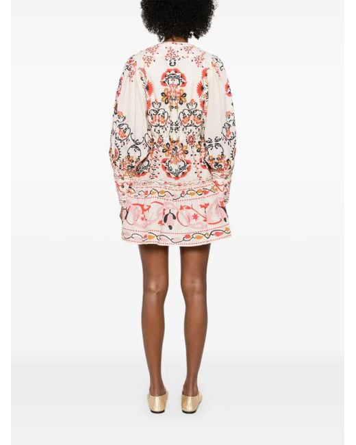 Farm Rio Pink Mandala Mini Dress