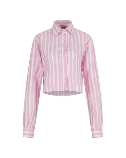 Paramidonna Ida Gestreepte Blouse in het Pink