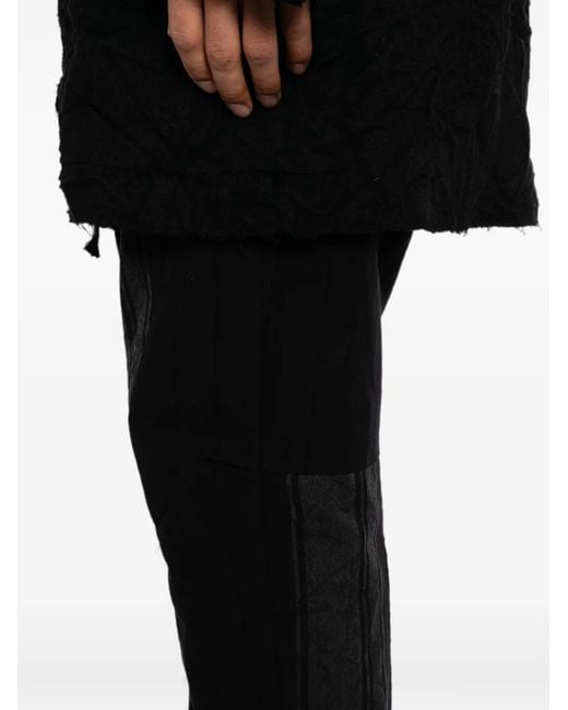 D HYGEN Black Striped Trousers for men