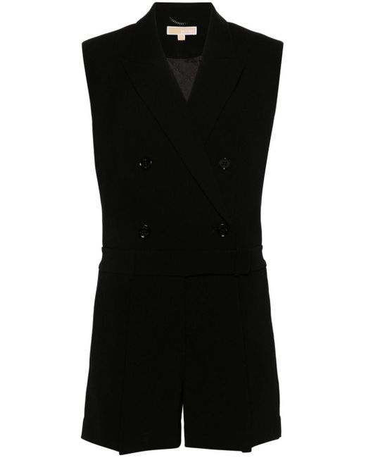MICHAEL Michael Kors Black Double-breasted playsuit