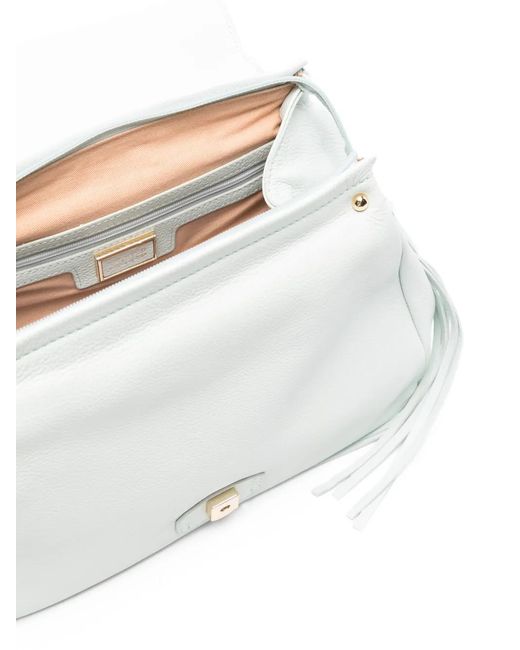 Cromia White Foldover-Top Tote Bag