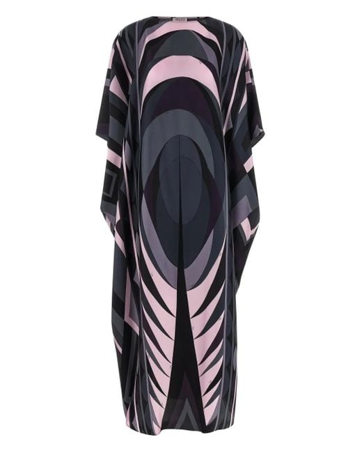 Emilio Pucci Black Iride print maxi kaftan