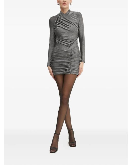 Bardot ギャザー ミニドレス Gray