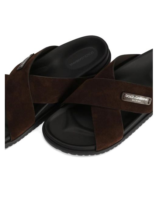 Dolce & Gabbana Black Sandals for men