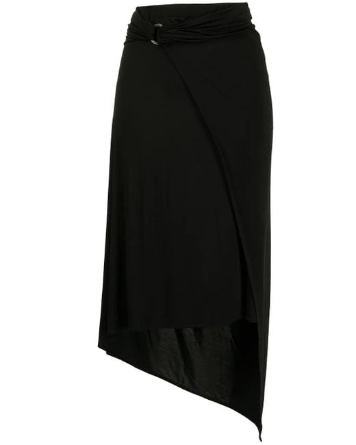 Rabanne Black Belted-Waist Skirt