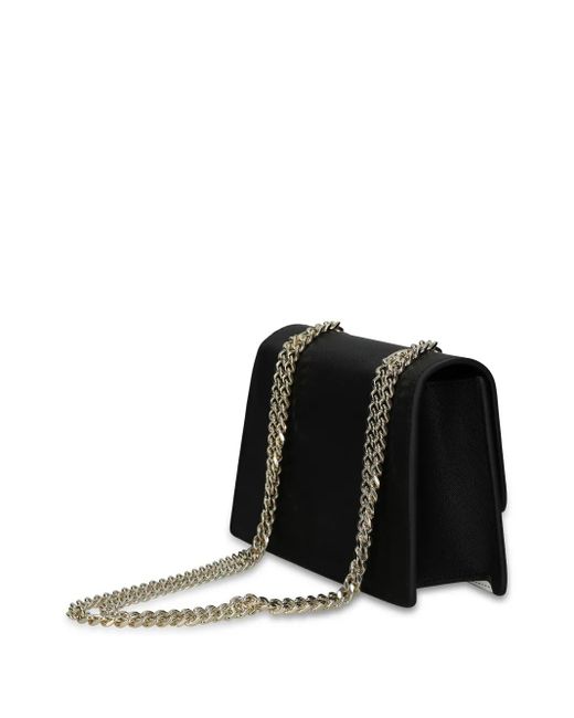 Just Cavalli Black Logo-Lettering Mini Bag