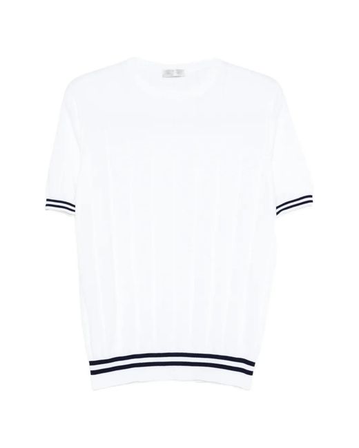 Panicale White Striped T-Shirt for men