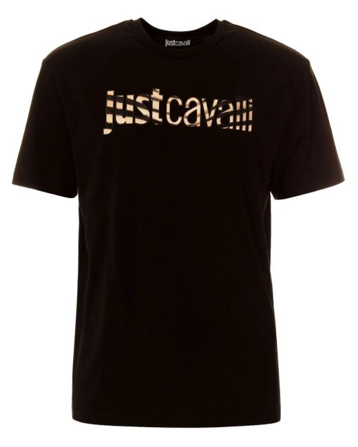 メンズ Just Cavalli ロゴ Tシャツ Black