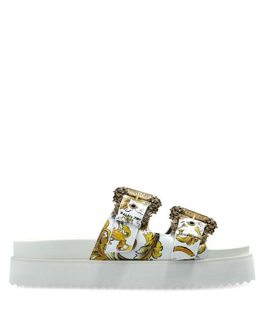 Versace Jeans Couture Metallic Arizona Slides