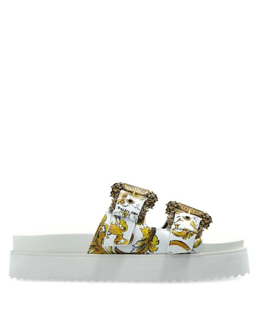 Versace Jeans Couture Metallic Arizona Slides