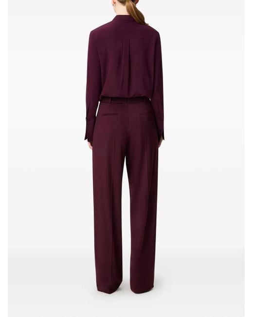 Another Tomorrow Purple Silk Shirt