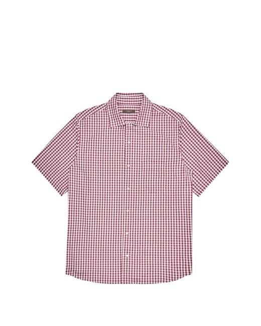 Slowear Pink Checked Cotton Shirt for men