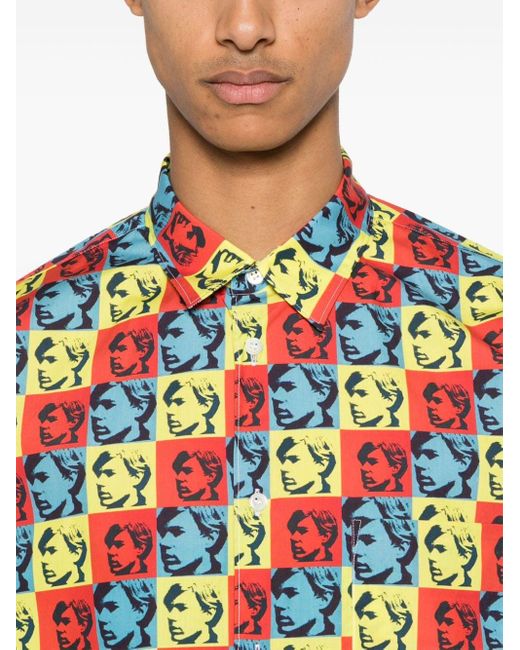 Comme des Garçons X Andy Warhol Katoenen Overhemd in het Red voor heren