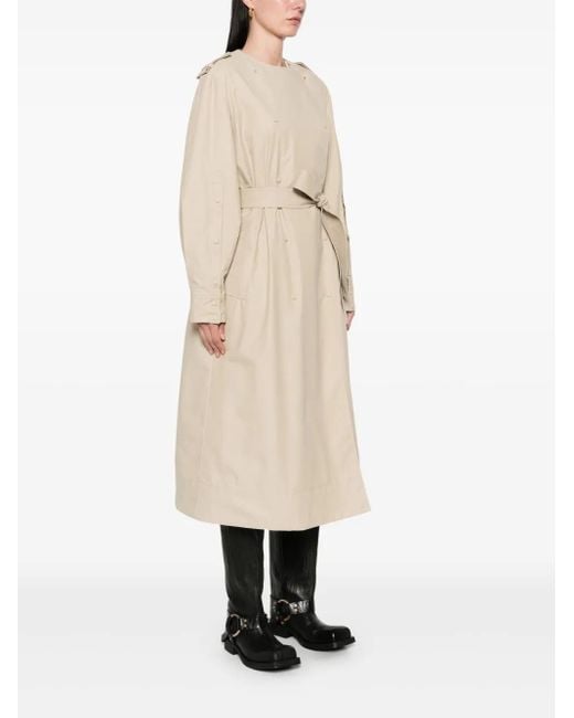 Moncler Gourdon Trench Coat in Natural | Lyst