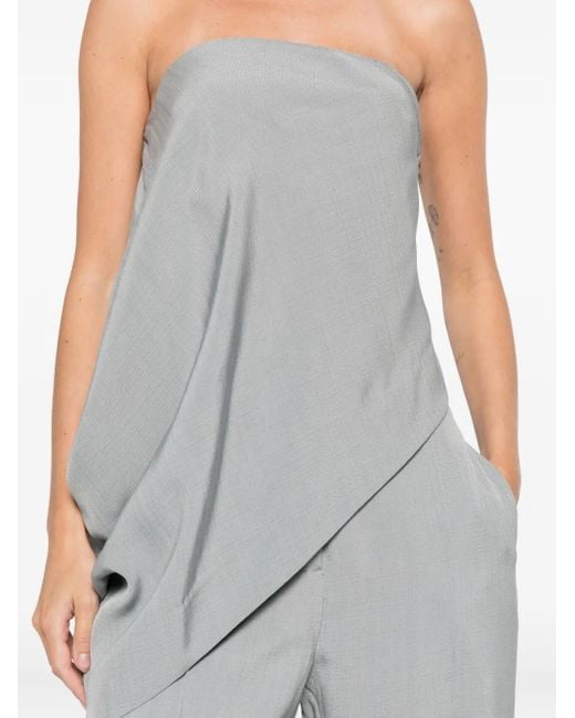 St. Agni Gray Strapless Top