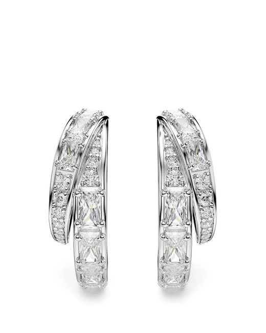 Swarovski White Vienna Hoop Earrings