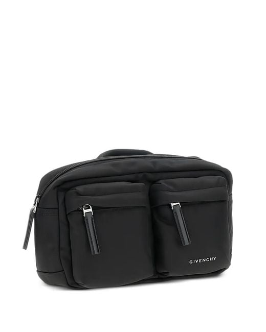 Givenchy Black Pockets Messenger Bag for men