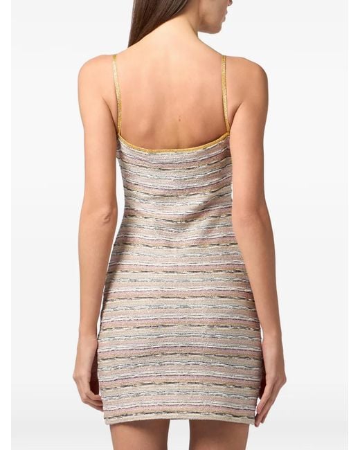 Philipp Plein White Square-Neck Mini Dress
