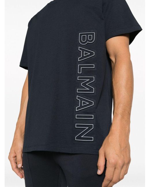 Balmain T-shirt Met Logo-reliëf in het Black voor heren